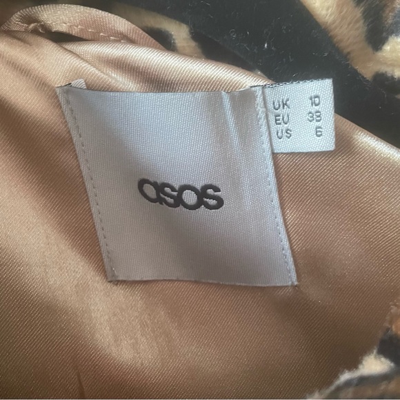 ASOS leopard trim peacoat - Picture 3 of 6